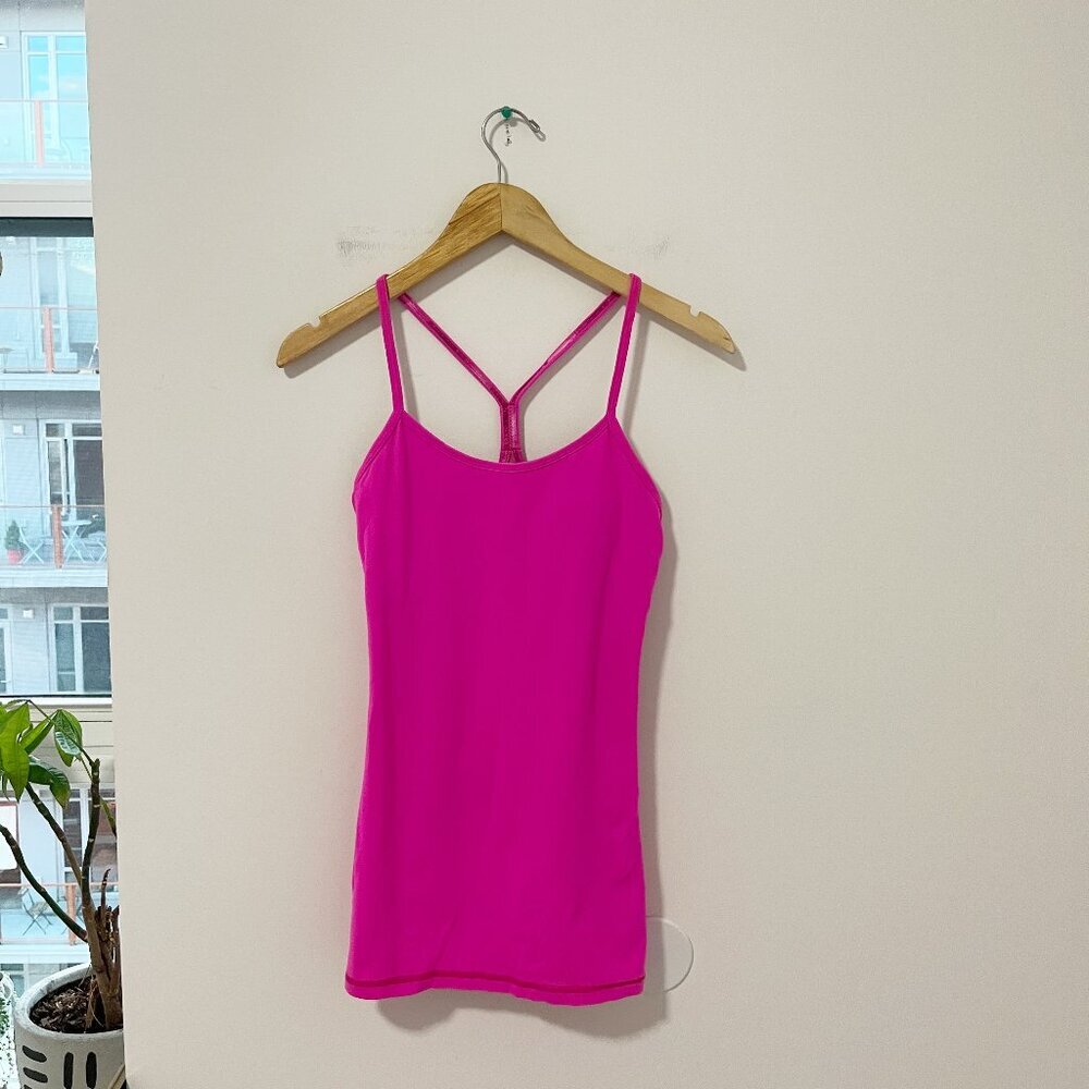 Lululemon Magenta Pink Power Y Tank Size 4